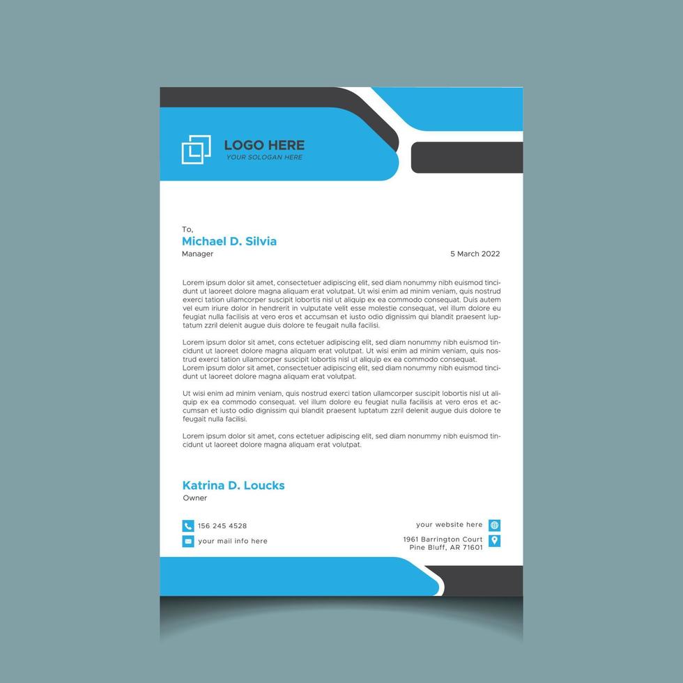 Modern Letterhead Design Vector Template 14290088 Vector Art at Vecteezy