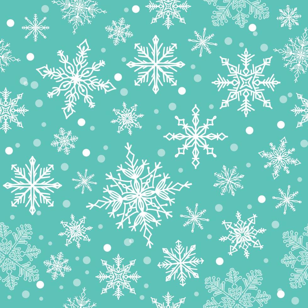Simple Seamless Snowflake Background vector
