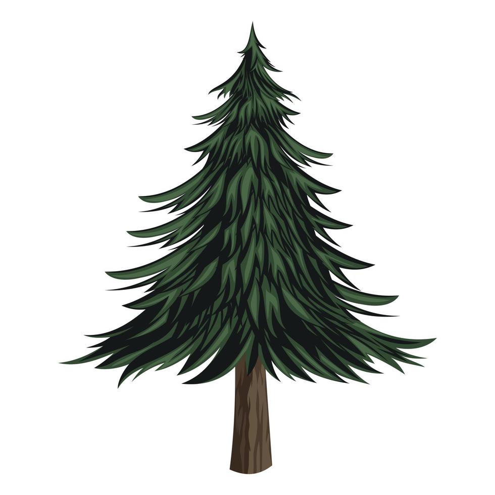 Ilustración de vector de árbol de navidad tradicional - árbol de navidad