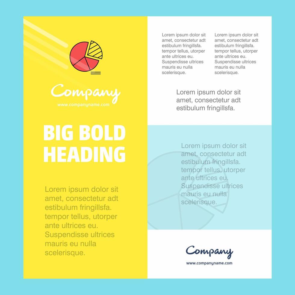 Pie chart Business Company Poster Template with place for text and images vector background