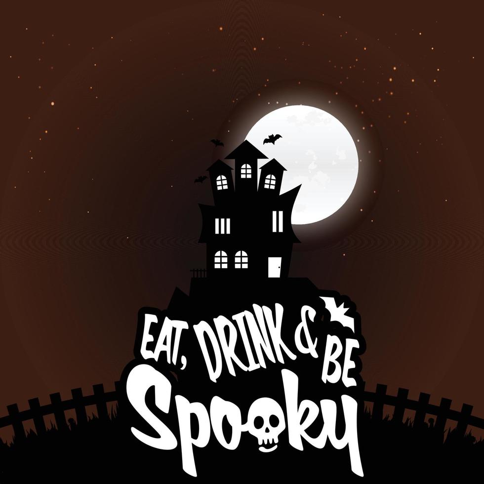 Happy Halloween scary Night background vector