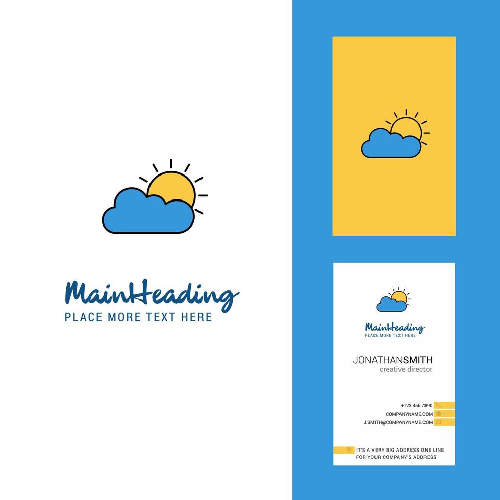 Raining Creative Logo and business card vertical Design Vector