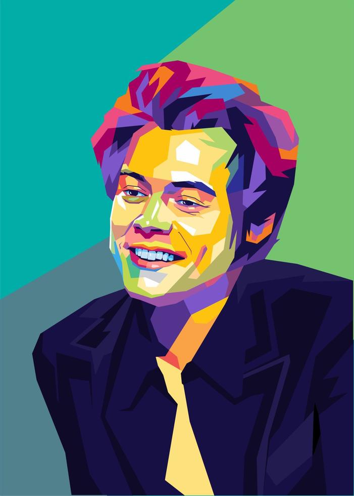 harry styles vector pop art o wpap estilo aislado