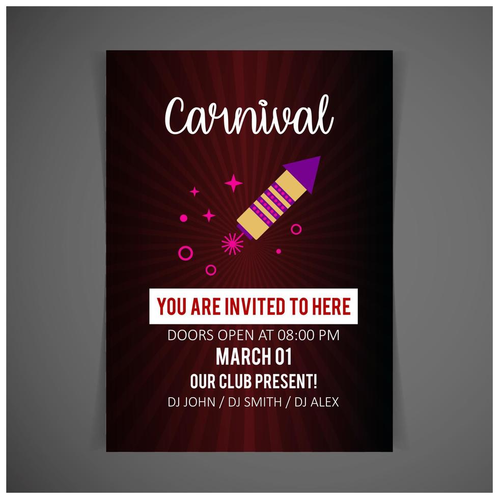 Carnival festive posters set Bright confetti fireworks Festival abstract color background Rio carnival background vector