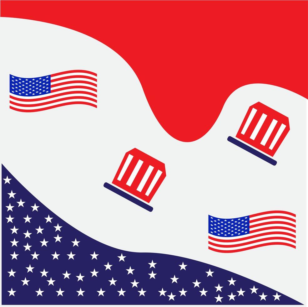 Background president's day.President's Day poster, header or banner design with party flag. vector