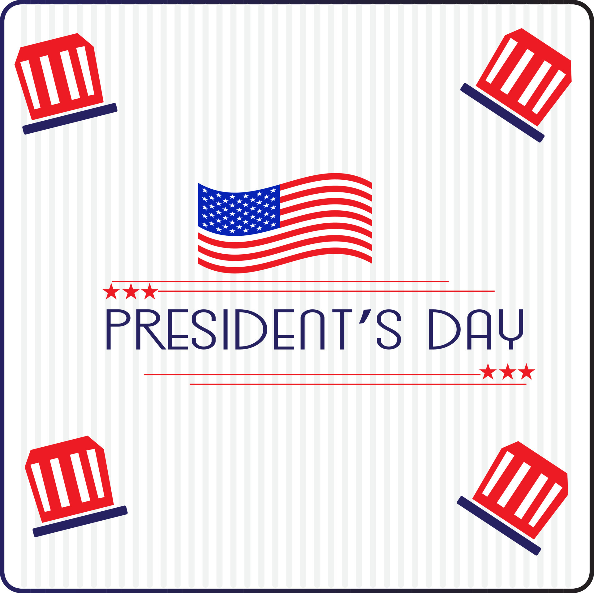 Background president's day.Happy Presidents Day background template
