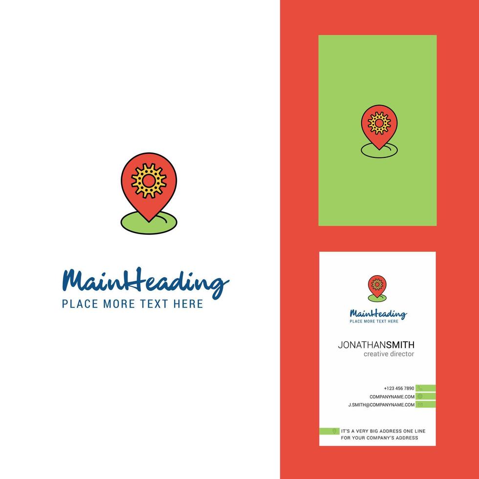 Location setting Creative Logo and business card vertical Design Vector
