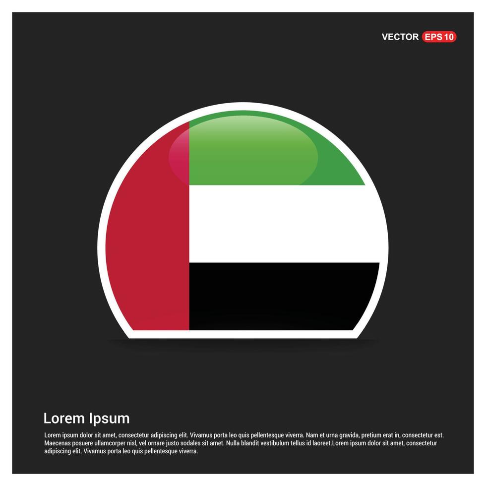 UAE flag design vector