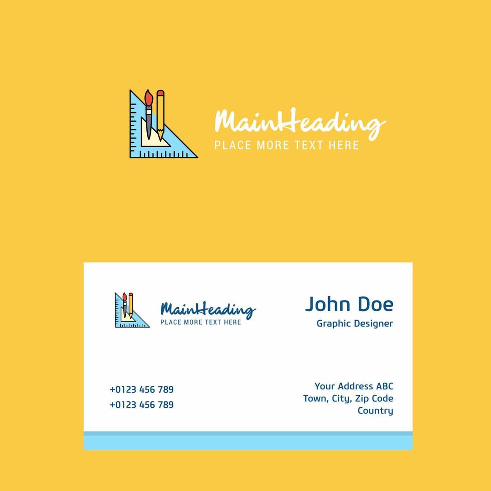 Geometry scale logo Design with business card template Elegant corporate identity Vector