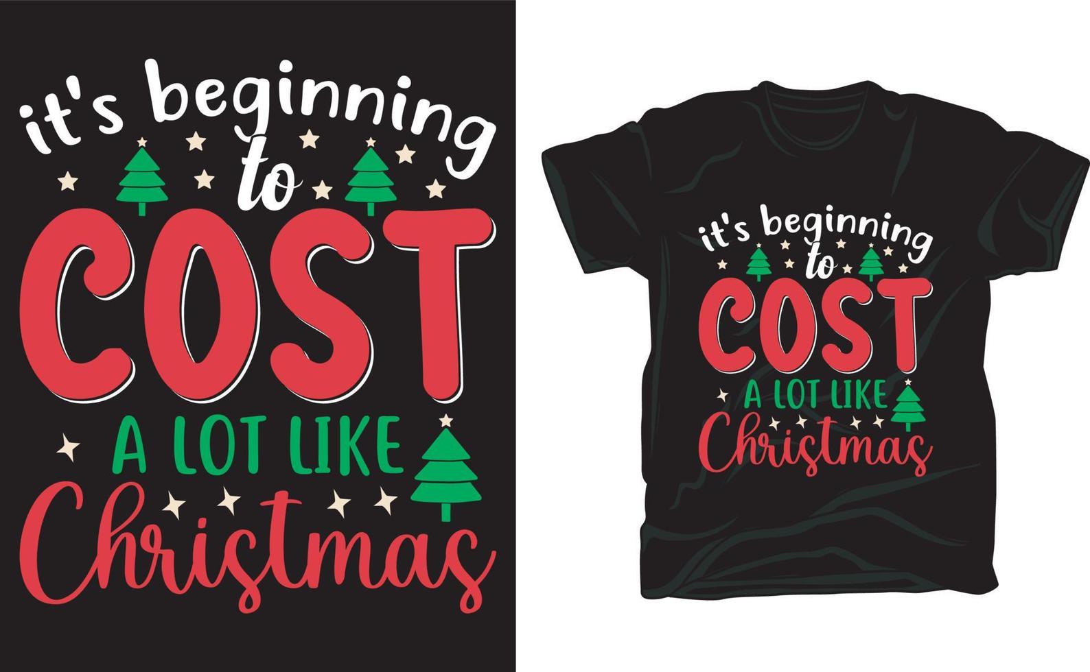 Christmas t-shirt design for merry Christmas day vector