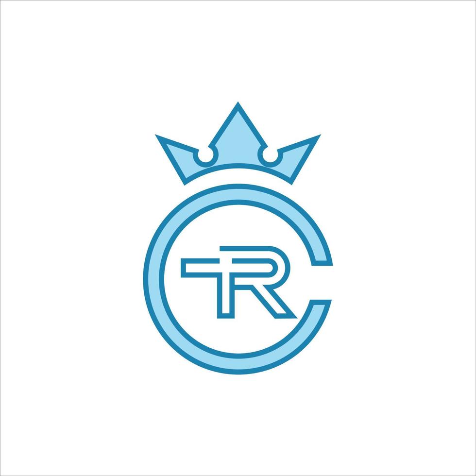 plantilla de diseño de logotipo trc royal o king vector