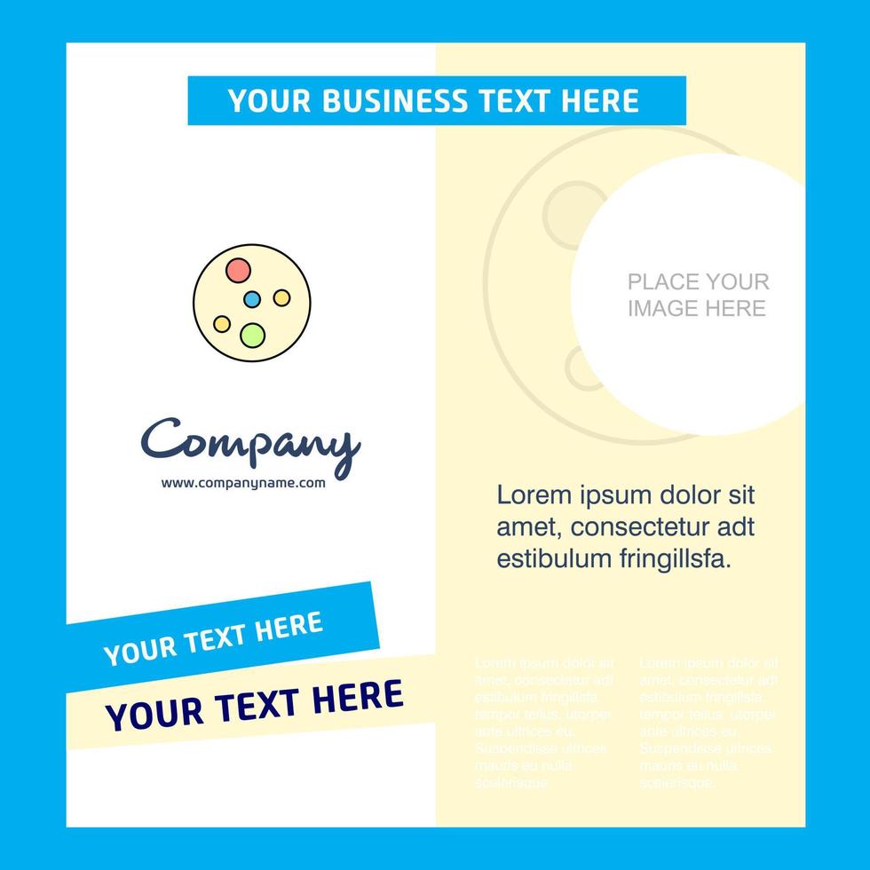 Bacteria plate Company Brochure Template Vector Busienss Template