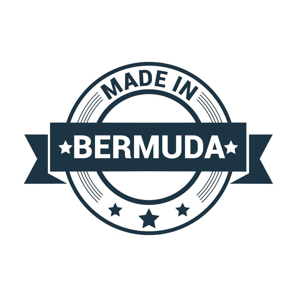 Bermuda stamp design vector