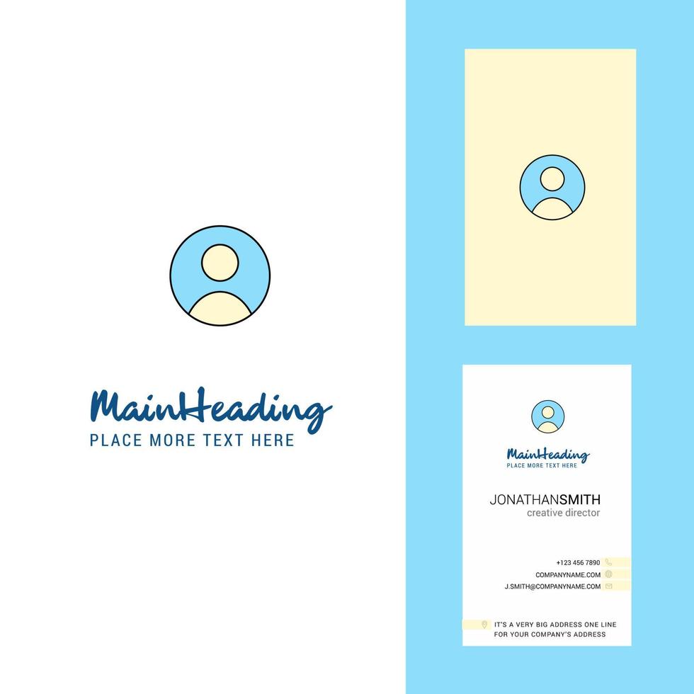 Profile Creative Logo and business card vertical Design Vector