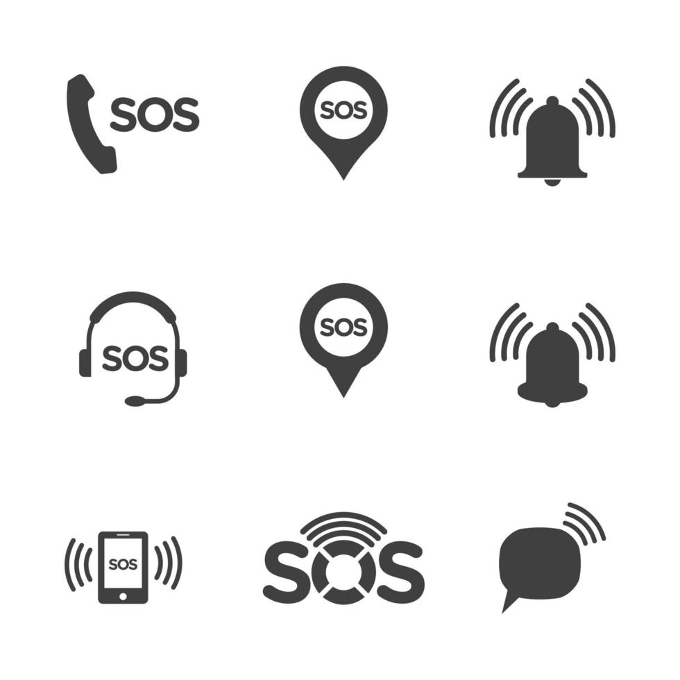 SOS Vector icon design illustration