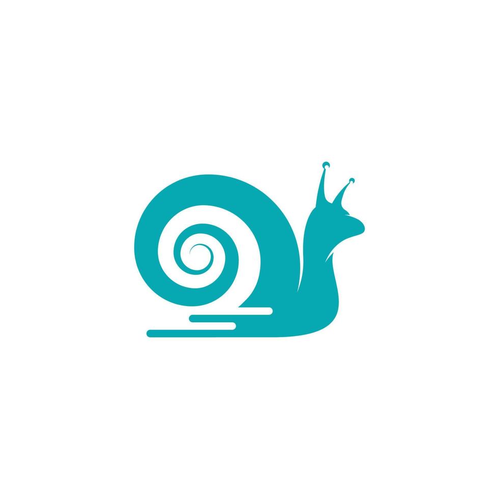 Ilustración de diseño de icono de vector de caracol