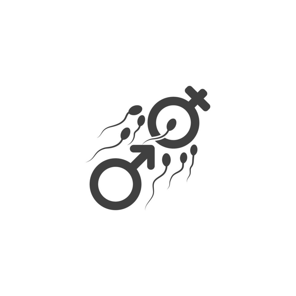 Ilustración de diseño de icono de vector de esperma