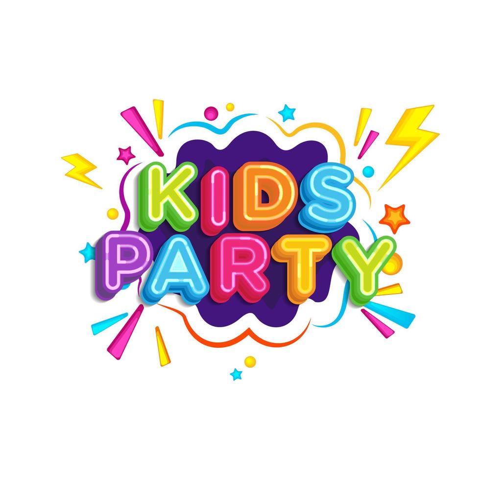 diseño de icono de vector de evento de título de niños