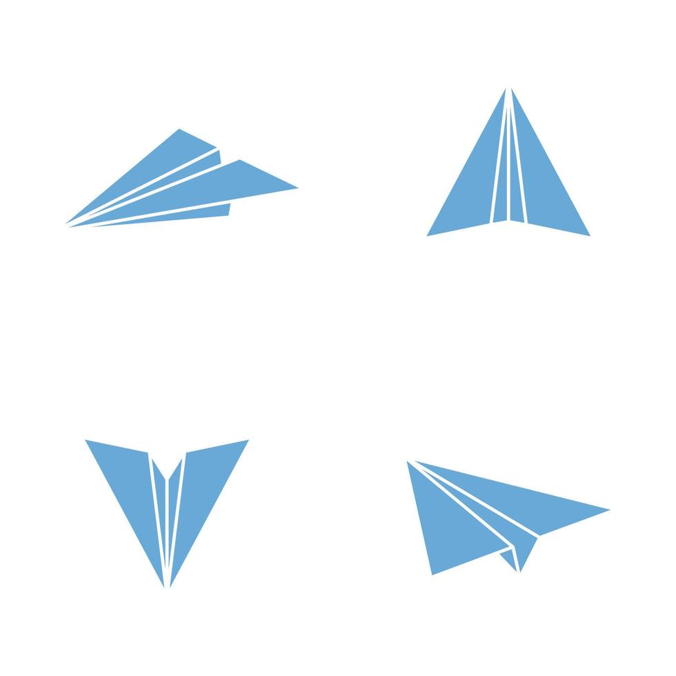 Ilustración de diseño de icono de vector de avión de papel