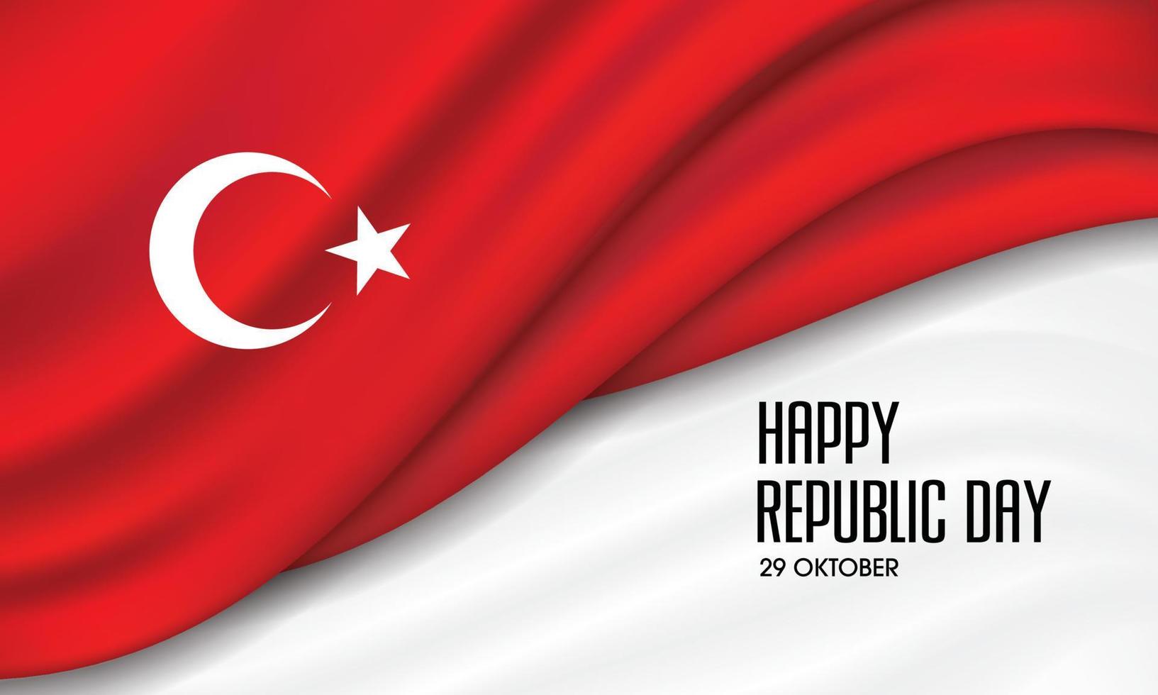 turkey flag illustration design template vector
