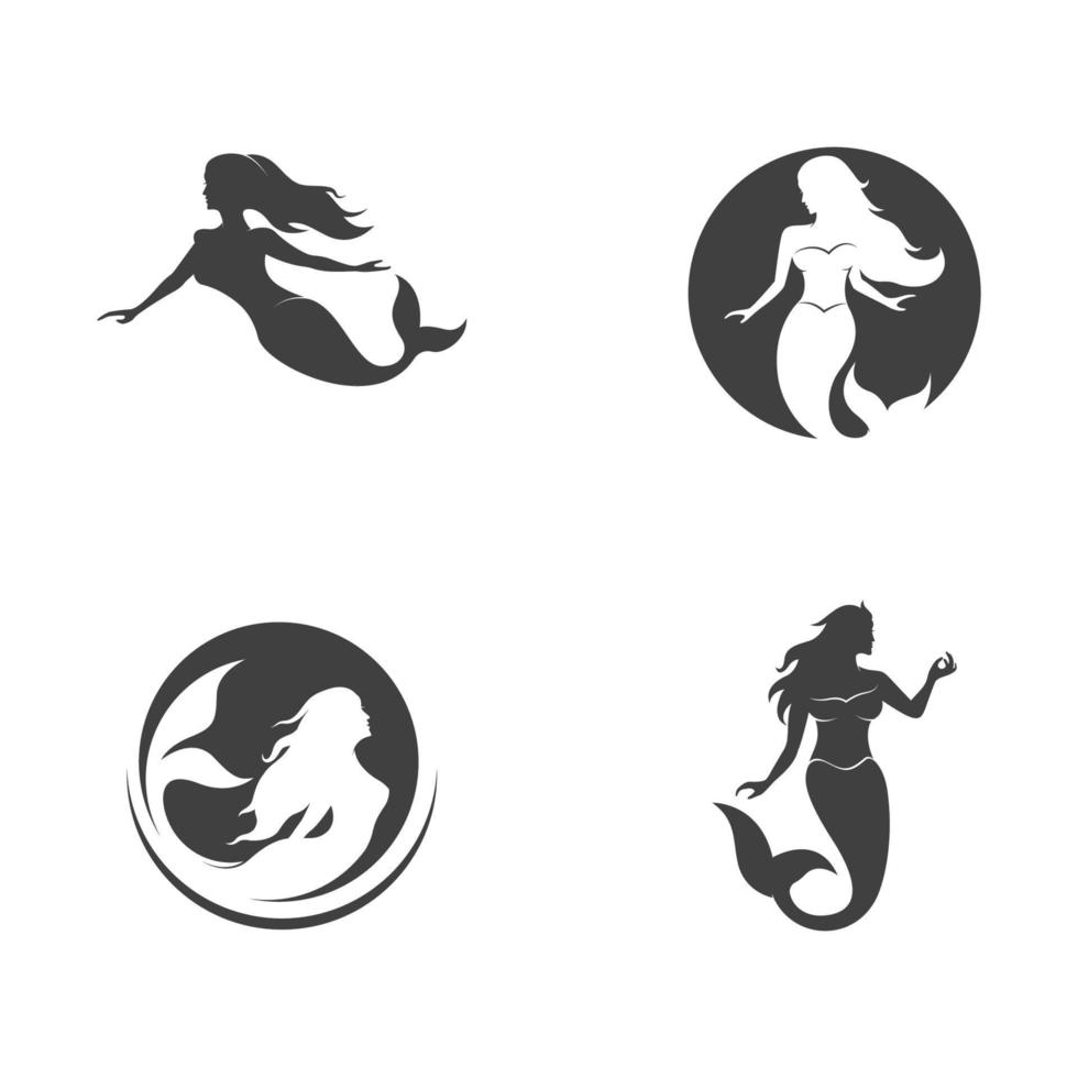 diseño de ilustración de vector de sirena