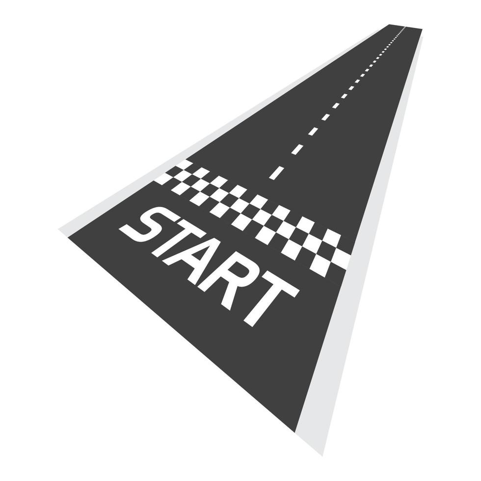 Start Race icon, simple design illustration vector