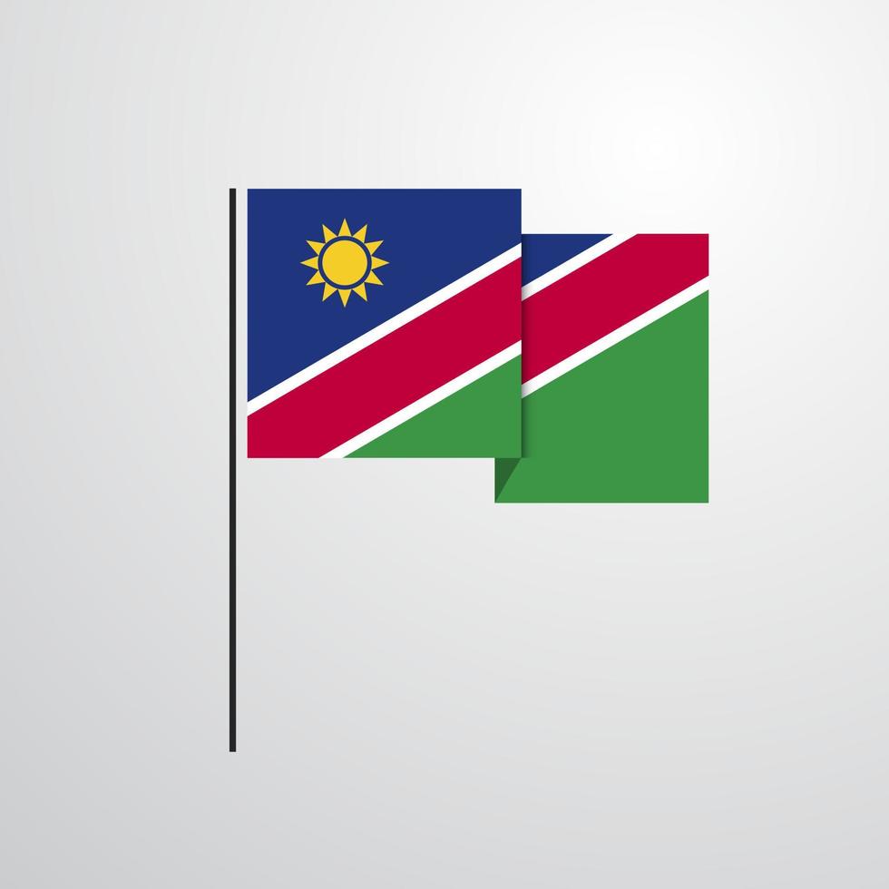 Namibia waving Flag design vector