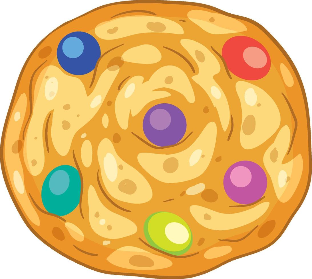 Isolated delicious cookie biscuit cartoon vector