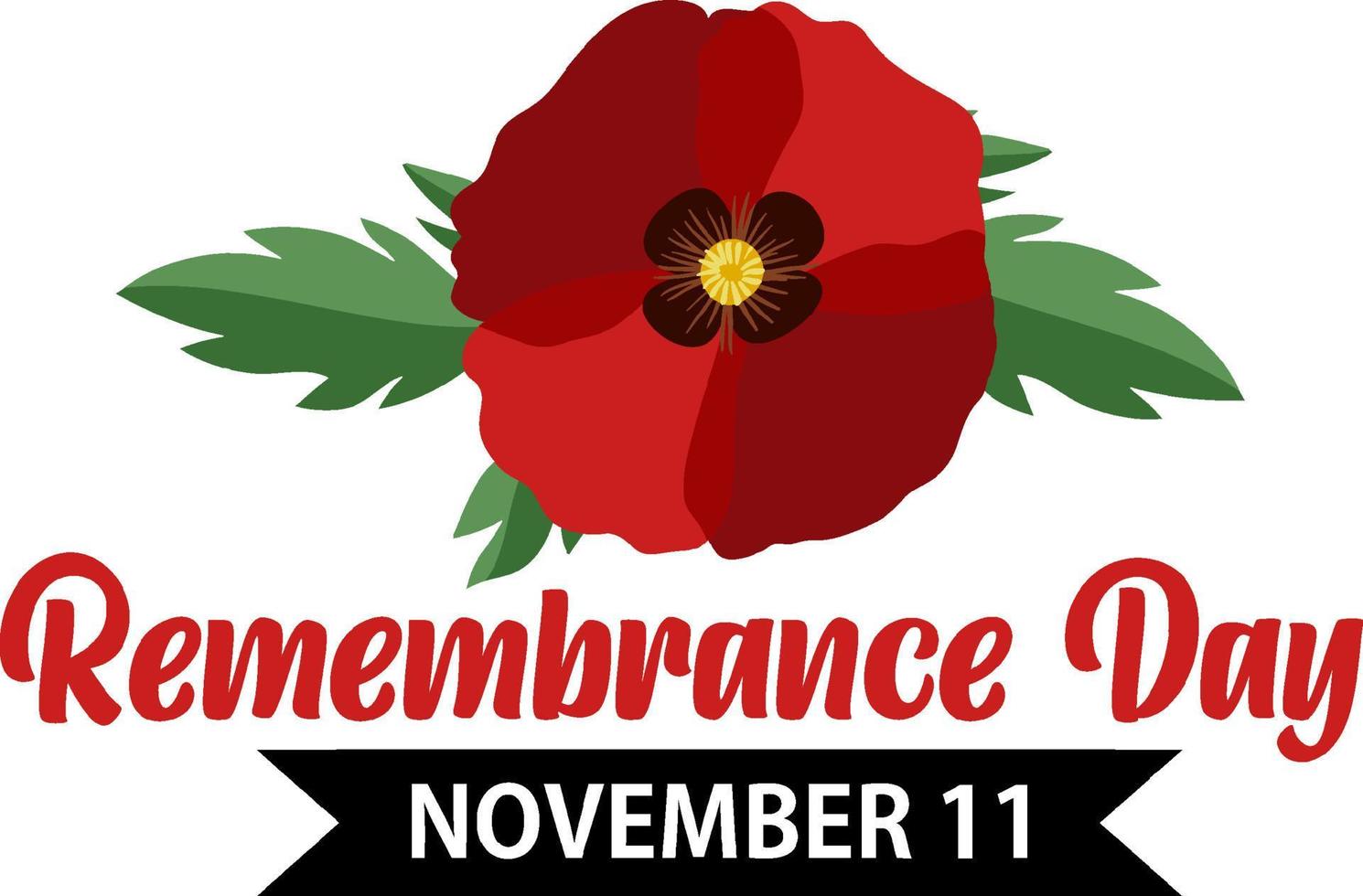 Remembrance day poster design vector