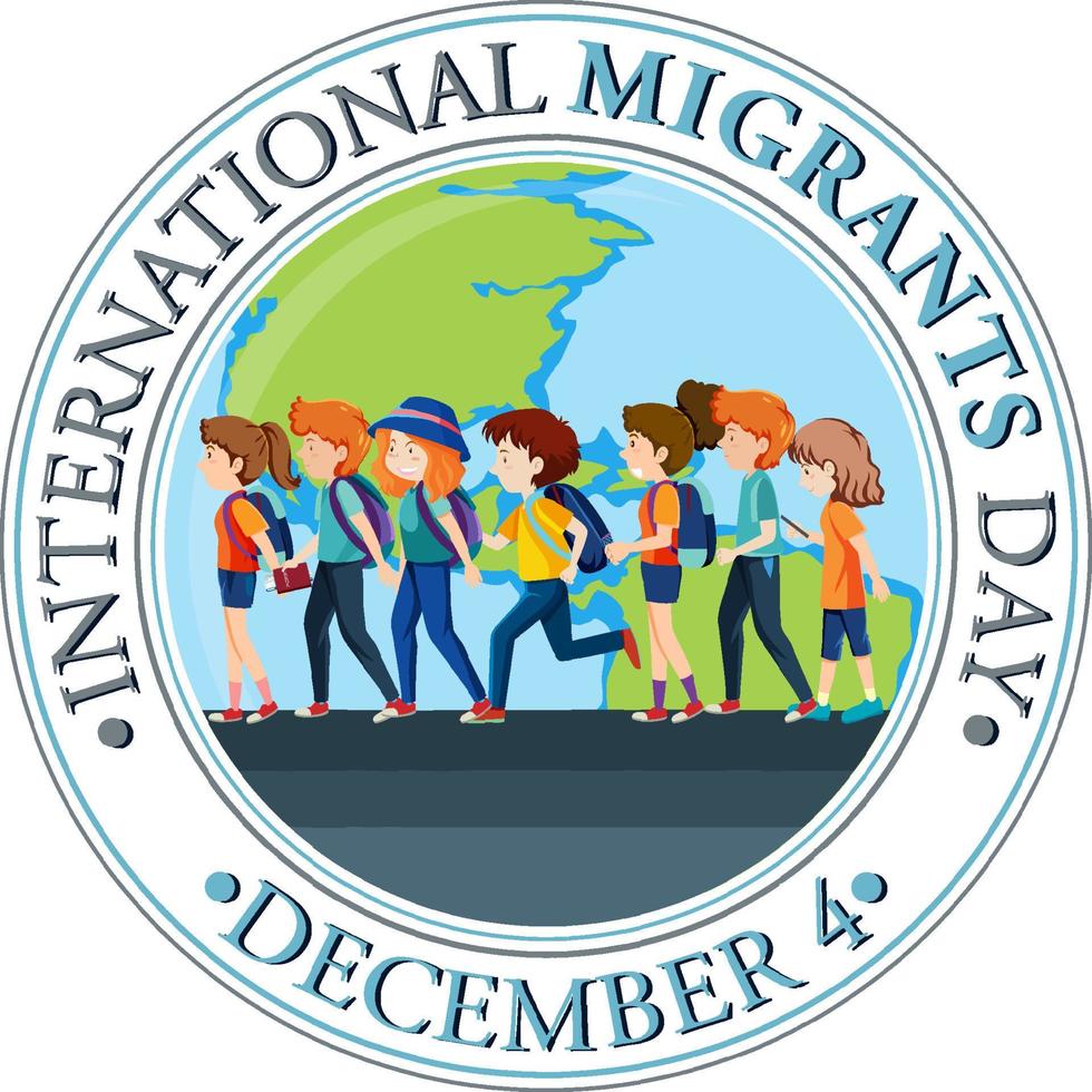 International Migrants Day Banner Design vector