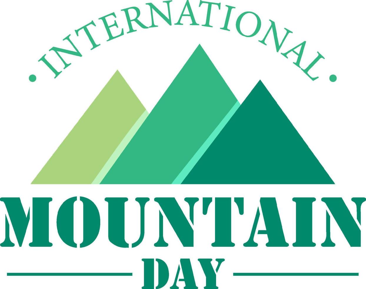 International mountain day text for poster design 14291305 Vector Art