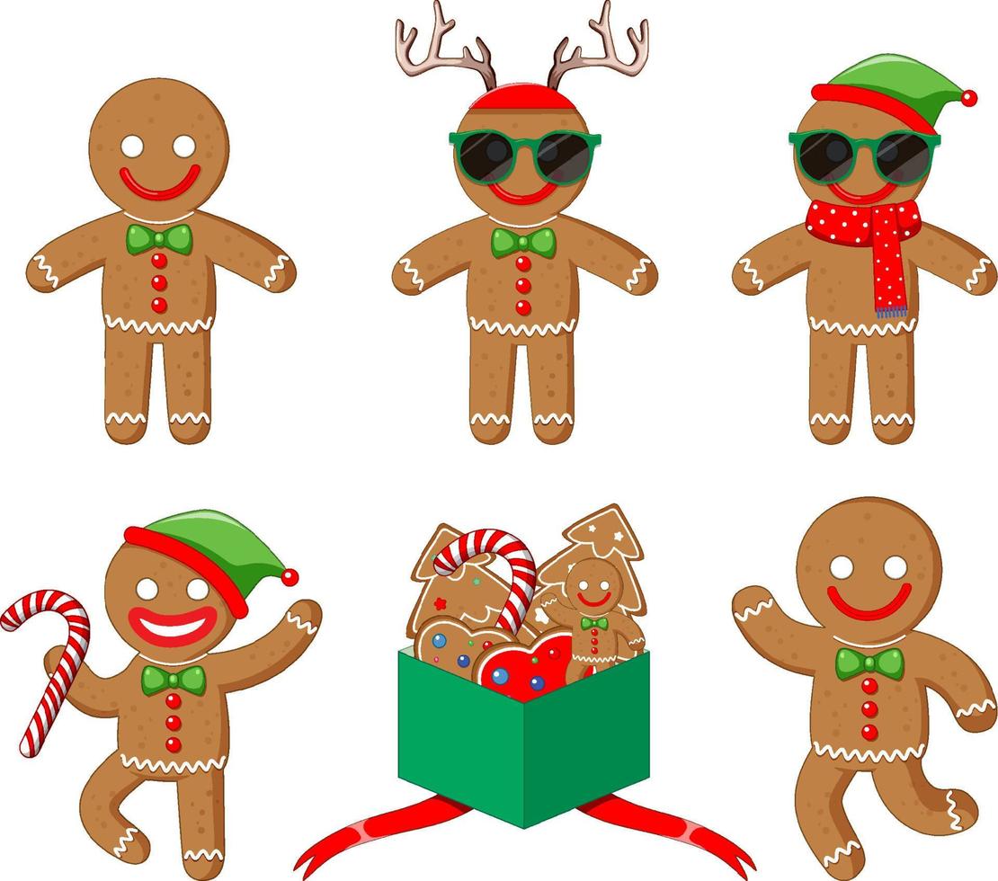 Set of Christmas elements and objects vector