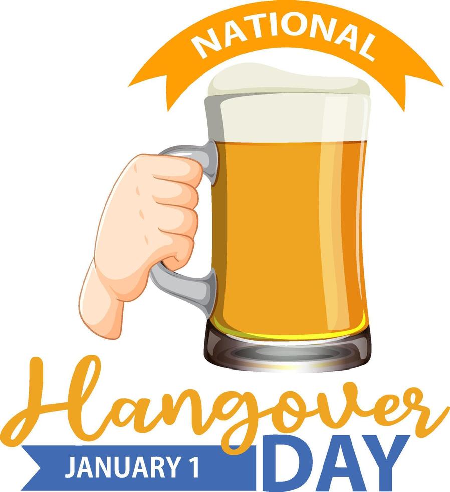 National hangover day January icon vector