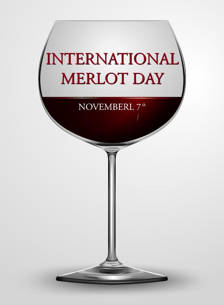 diseño de banner del día internacional del merlot vector