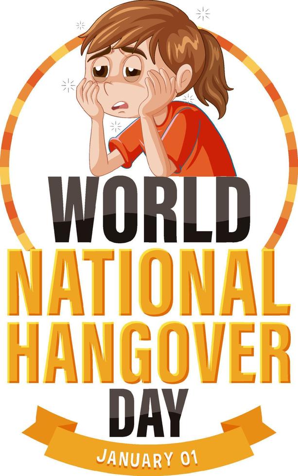 Happy National Hangover Day vector