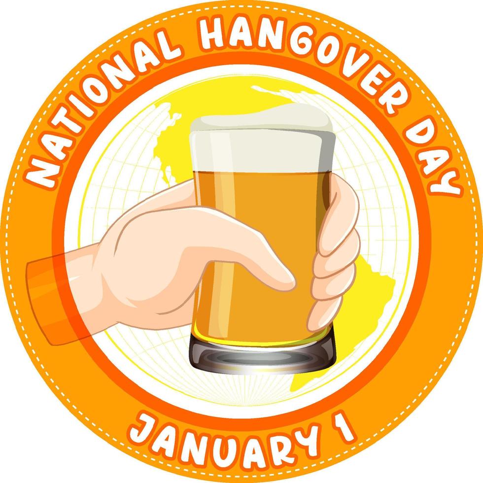 National hangover day January icon vector