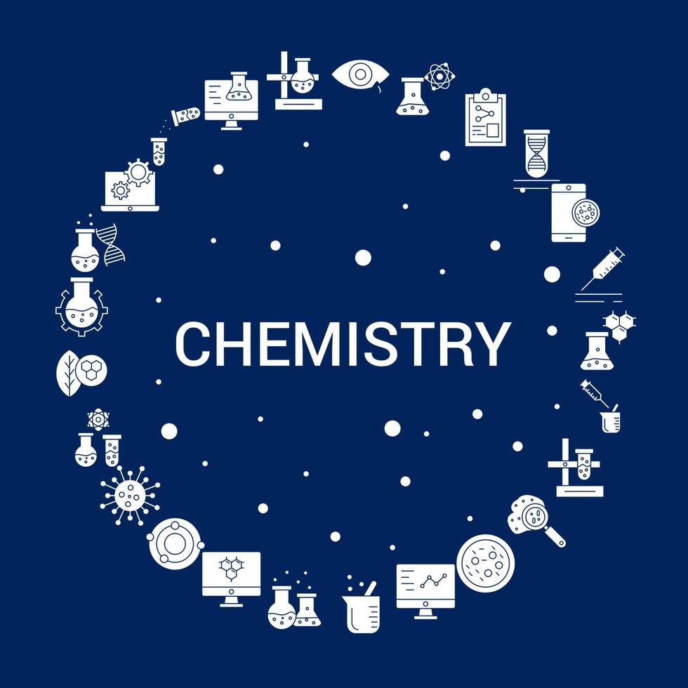 fondo de icono de química creativa vector