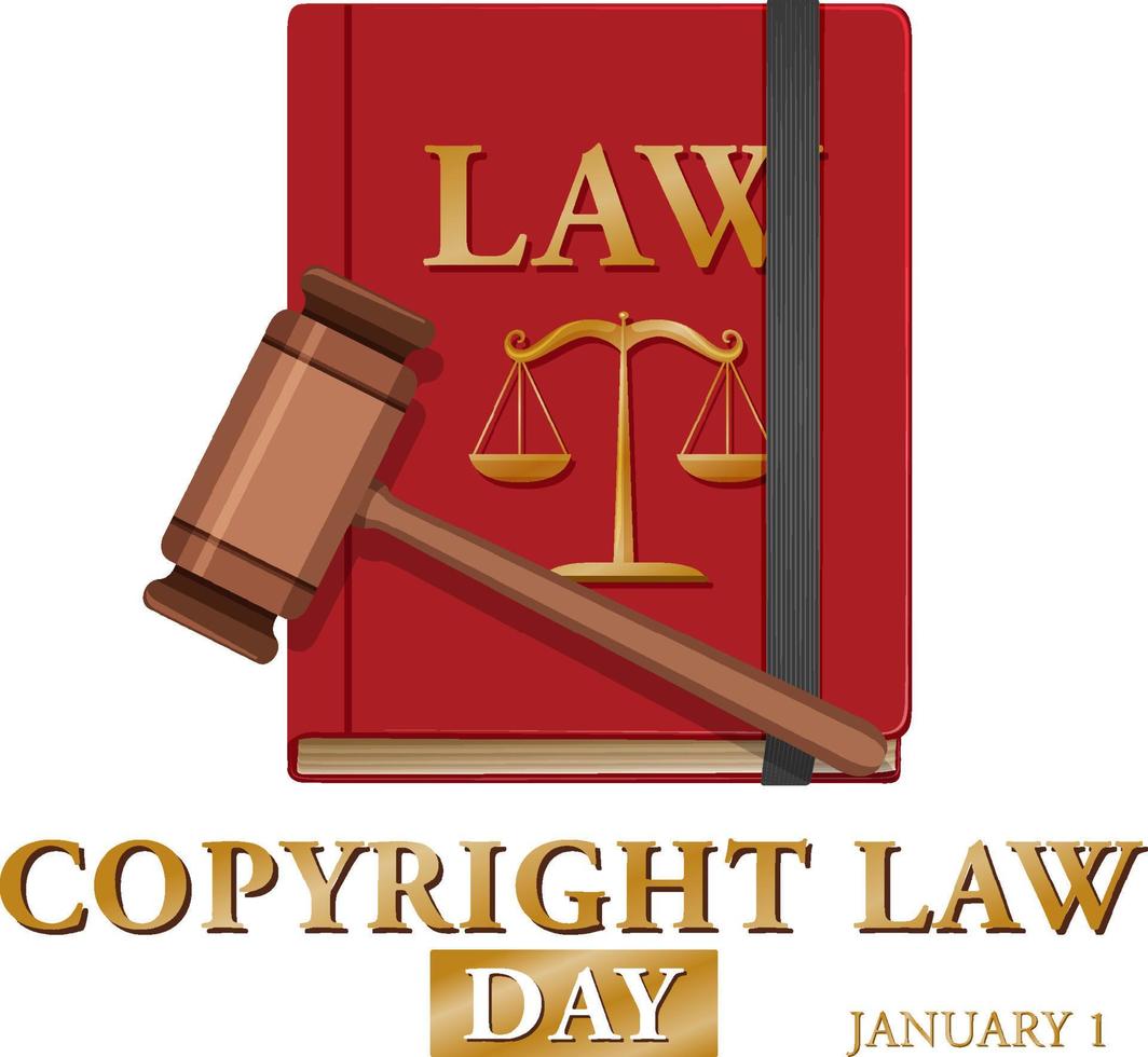 Copyright Law Day Banner Design vector