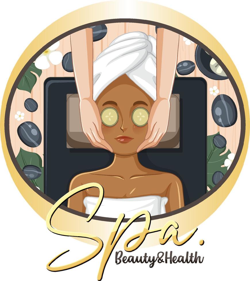 Woman with facial mask vector