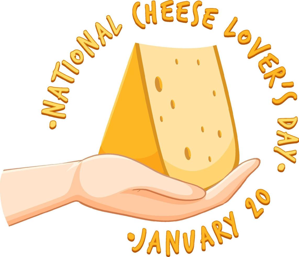 National cheese lovers day icon vector