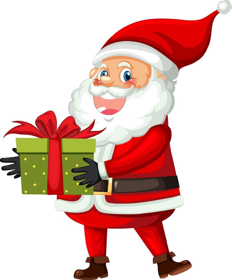 Santa Claus sending gift vector