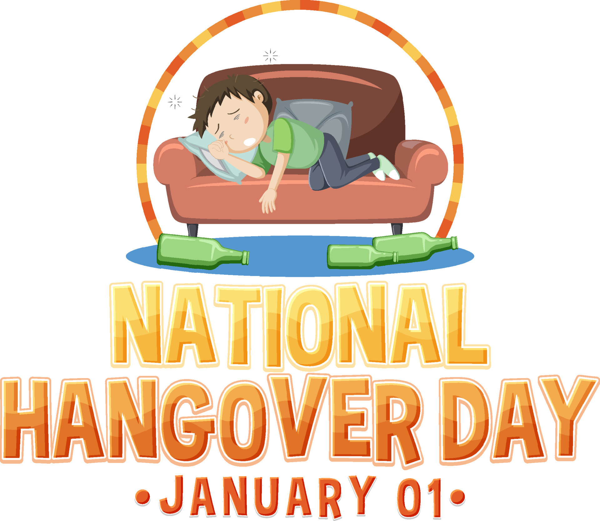Happy National Hangover Day 14291539 Vector Art at Vecteezy