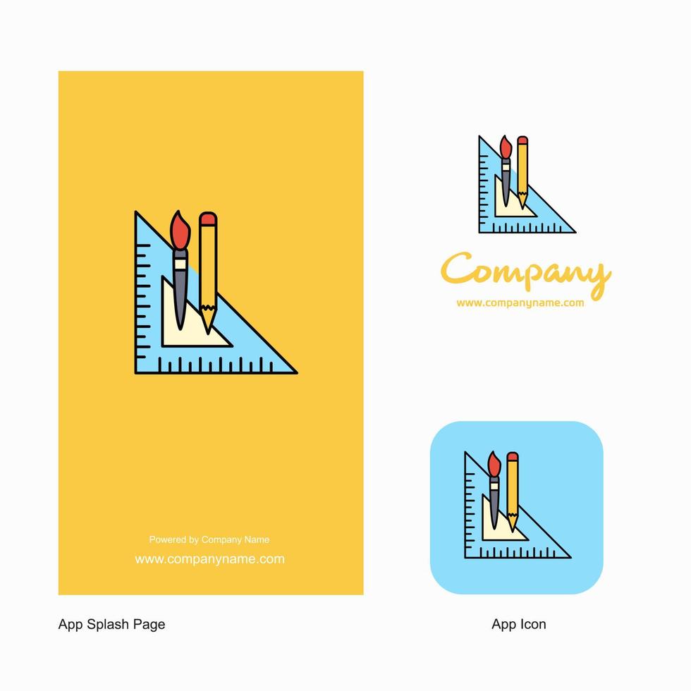 Geometry scale Company Logo App Icon and Splash Page Design Creative Business App Design Elements vector
