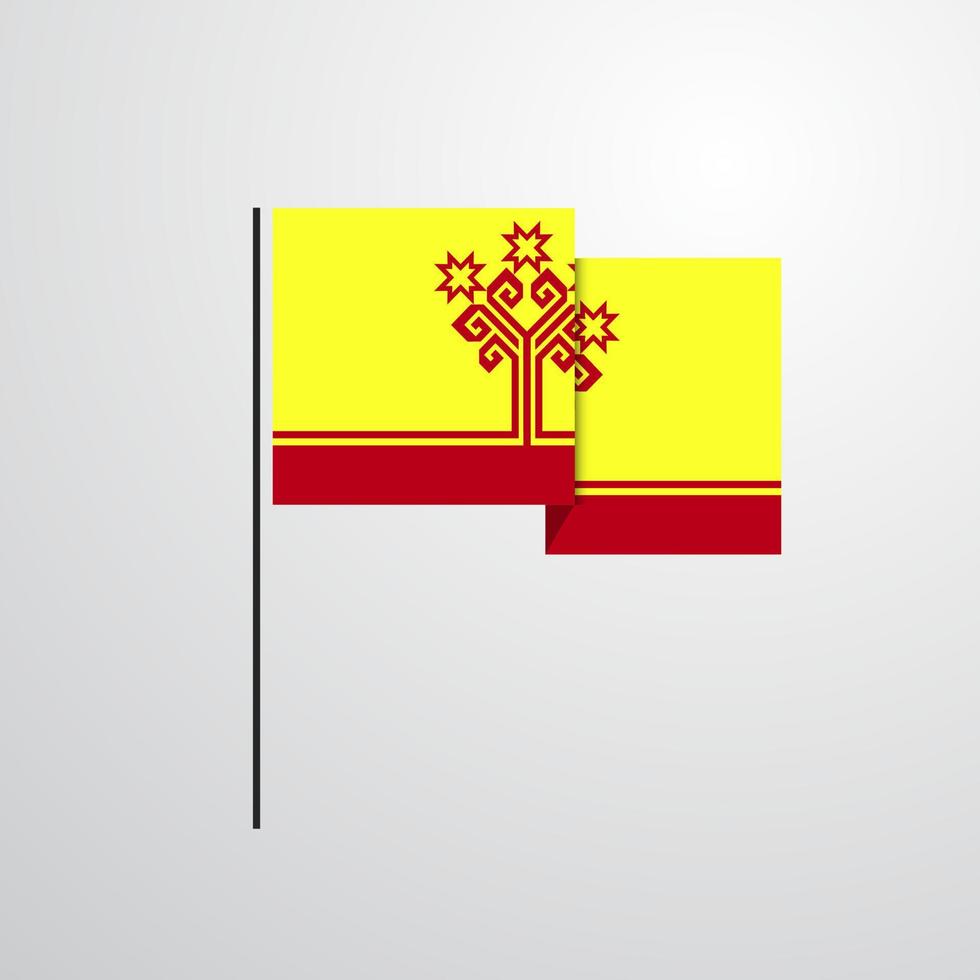 vector de diseño de bandera ondeante de chuvashia