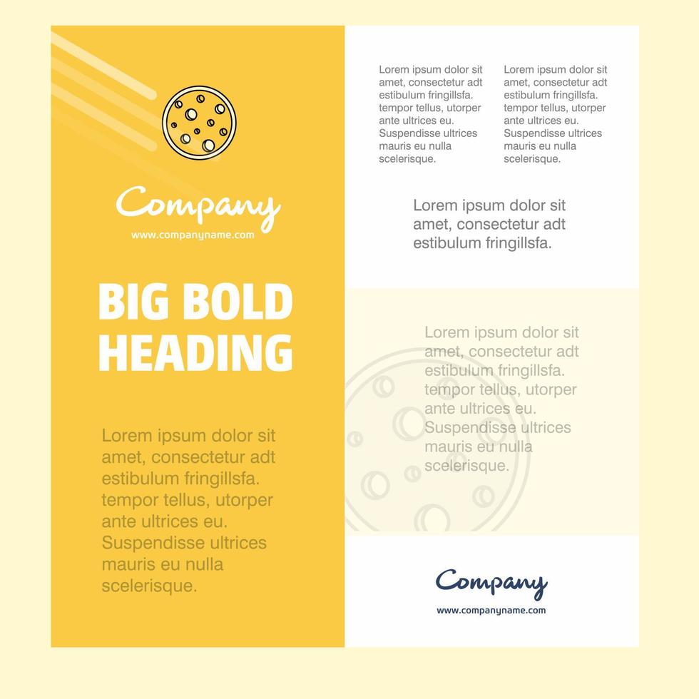 Moon Business Company Poster Template with place for text and images vector background