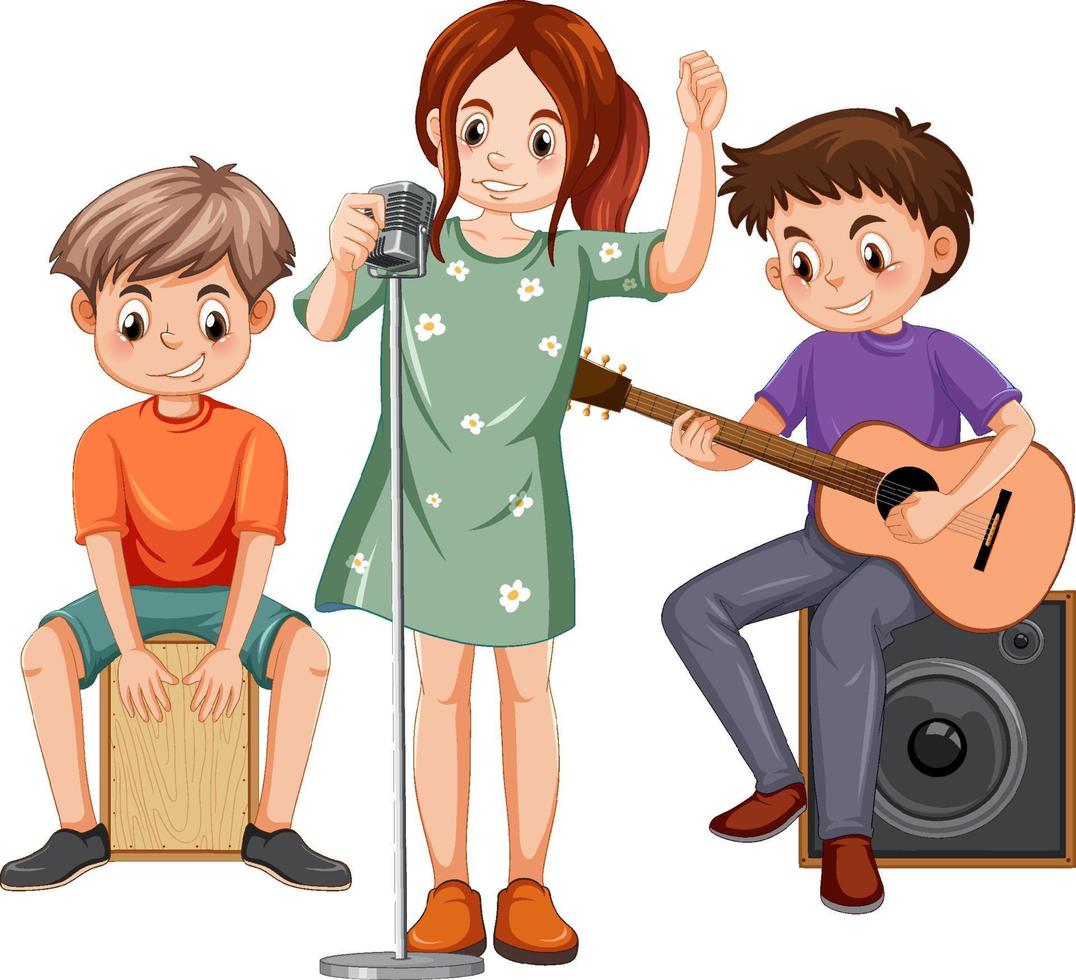 Acoustic music band performance vector