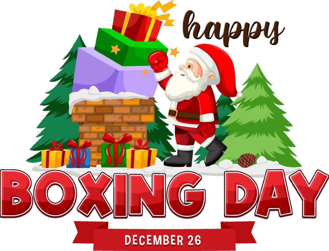 Boxing Day Banner Design vector