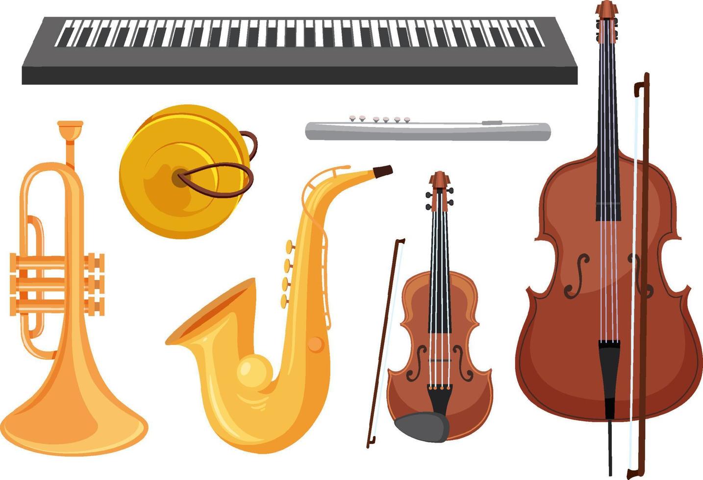 conjunto de instrumentos musicales vector