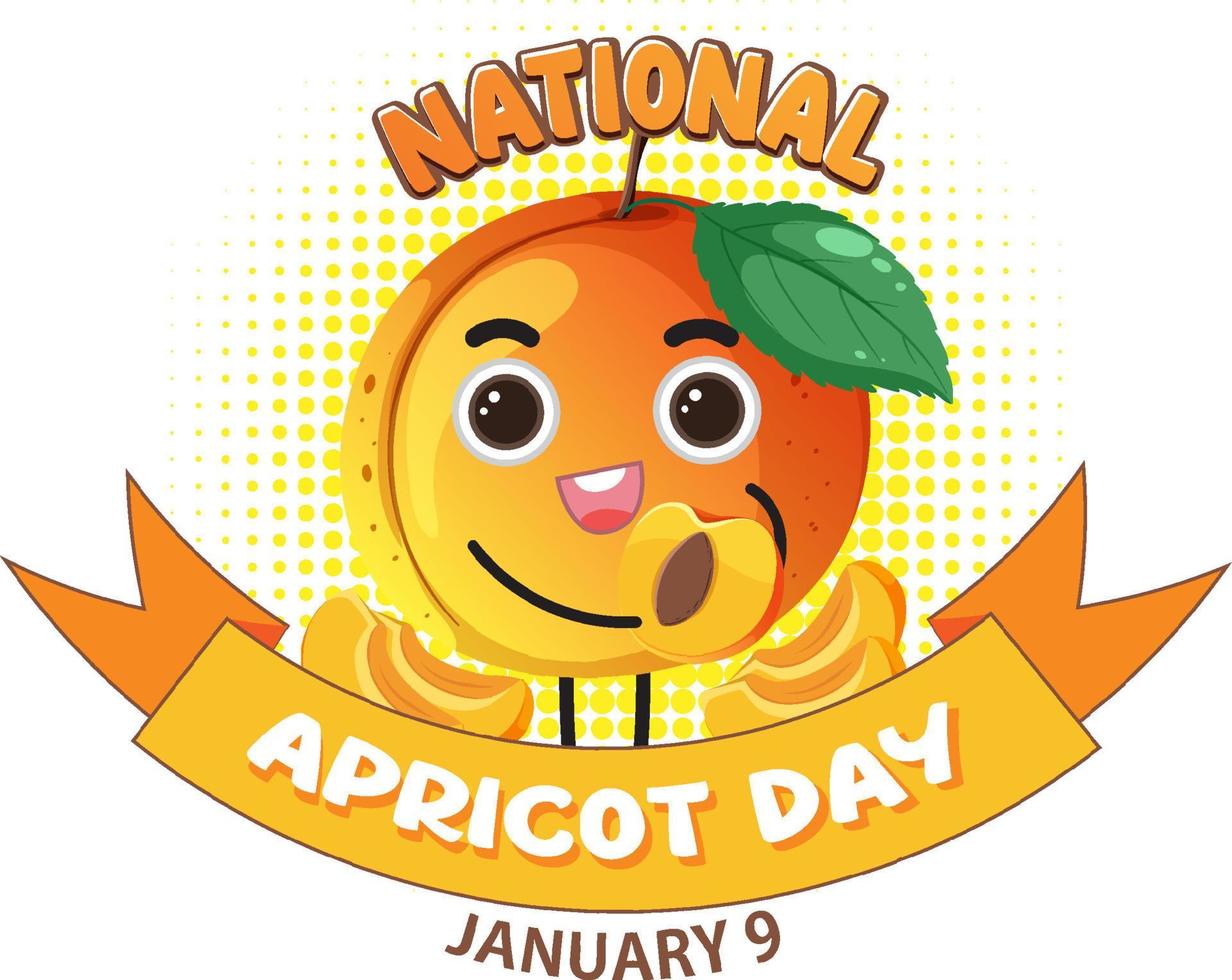 National apricot day icon vector