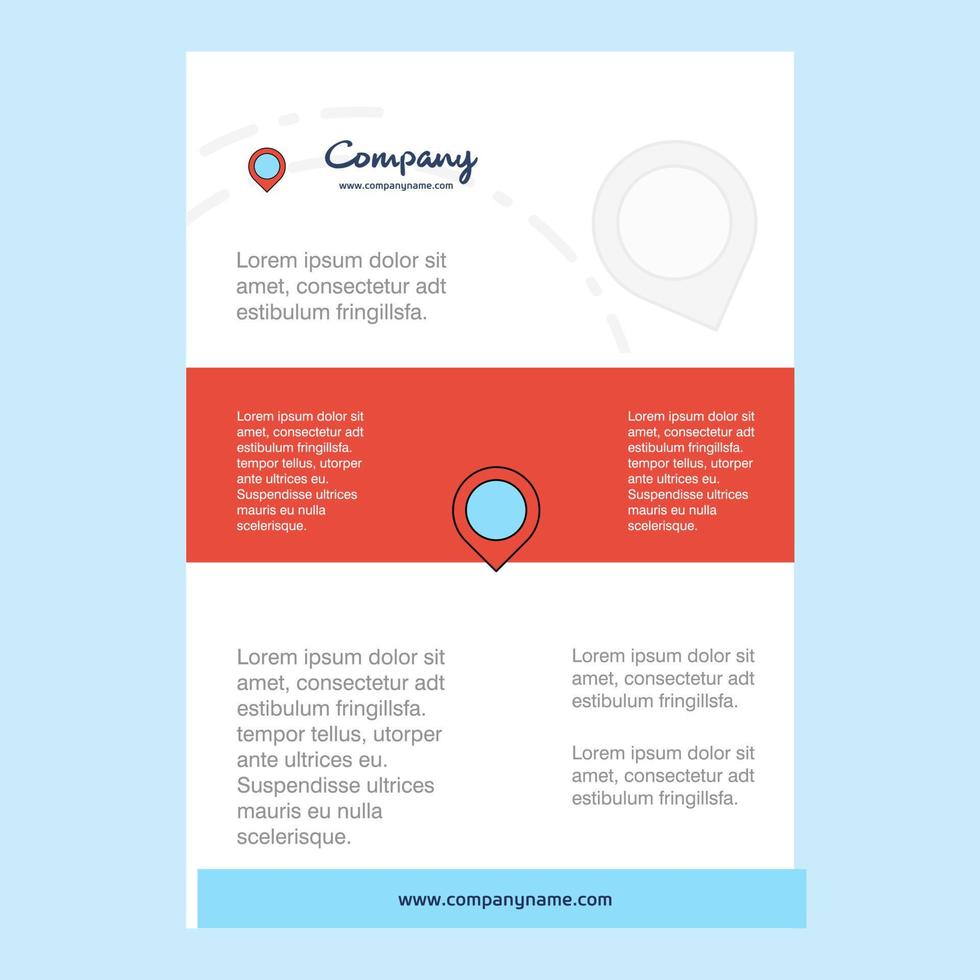 Template layout for Map navigation comany profile annual report presentations leaflet Brochure Vector Background
